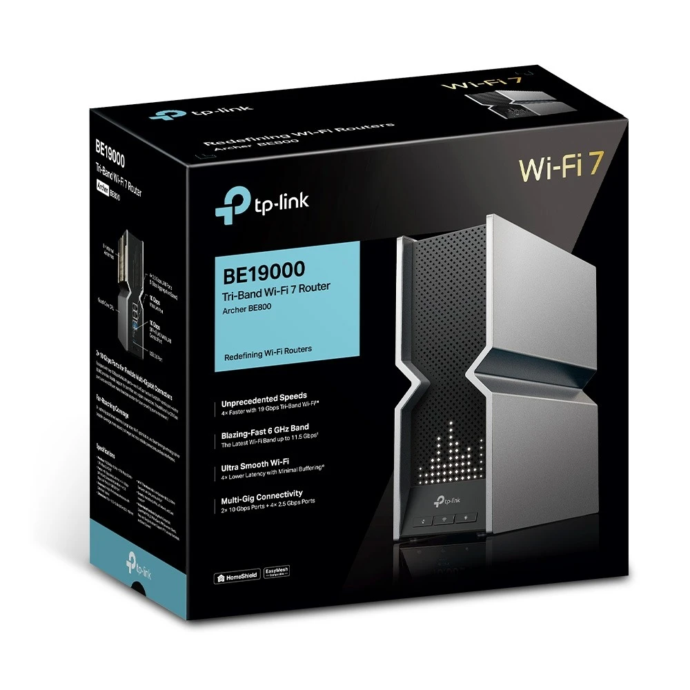 Miniatuur van TP-LINK router BE19000 WiFi 7 tri-band 2.4GHz/5GHz/6GHz (Archer BE800)