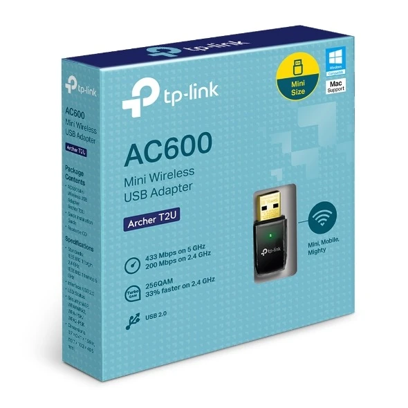 Miniatuur van TP-LINK USB-adapter AC600 WiFi 5 dual-band 2.4GHz/5GHz (Archer T2U)