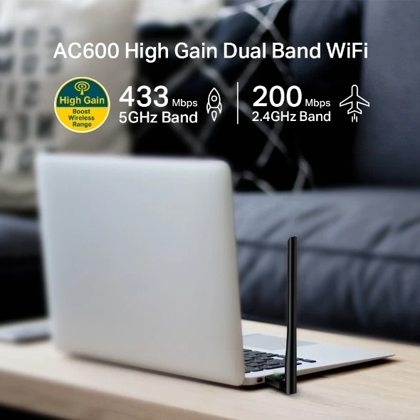 Miniatuur van TP-LINK USB-adapter AC600 WiFi 5 dual-band 2.4GHz/5GHz (Archer T2U Plus)