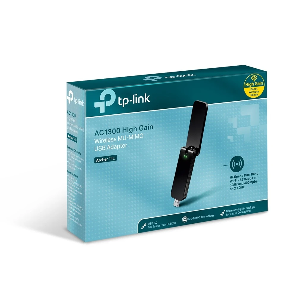 Miniatuur van TP-LINK USB-adapter AC1300 WiFi 5 dual-band 2.4GHz/5GHz (Archer T4U)