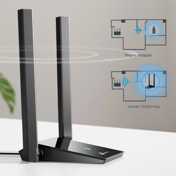 Miniatuur van TP-LINK USB-adapter AX1800 WiFi 6 dual-band 2.4GHz/5GHz (Archer TX20U Plus)