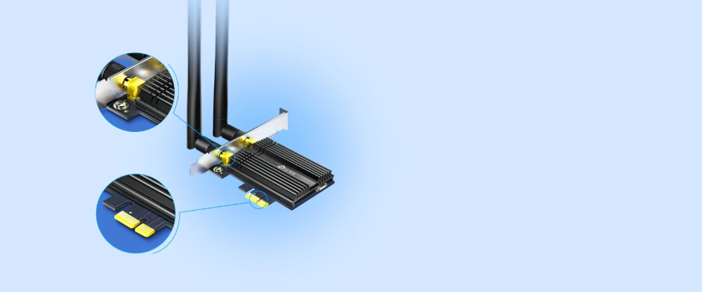 Miniatuur van TP-LINK PCIe-adapter AX3000 WiFi 6 dual-band 2.4GHz/5GHz (Archer TX50E)