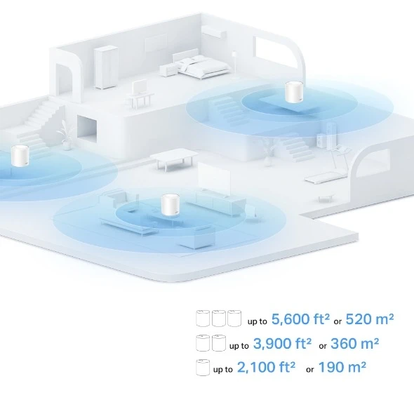 Miniatuur van TP-LINK mesh-router AX1500 WiFi 6 dual-band 2.4GHz/5GHz - 3 stuks (Deco X10)