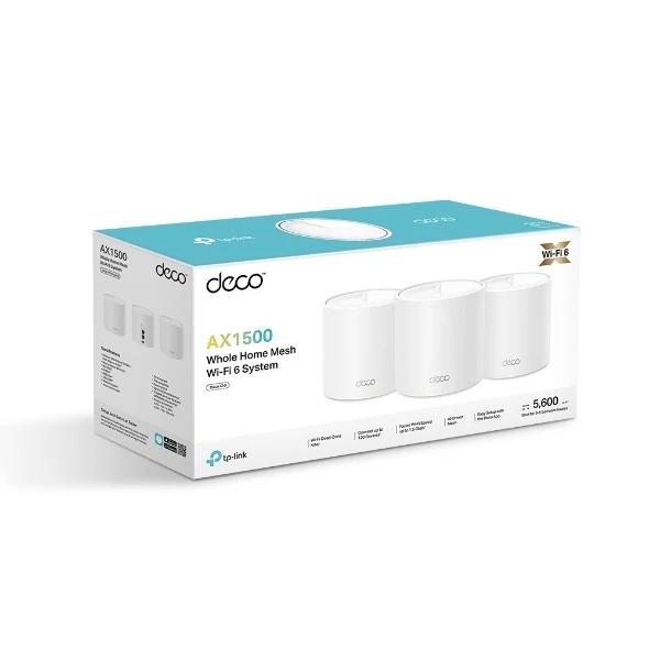 Miniatuur van TP-LINK mesh-router AX1500 WiFi 6 dual-band 2.4GHz/5GHz - 3 stuks (Deco X10)