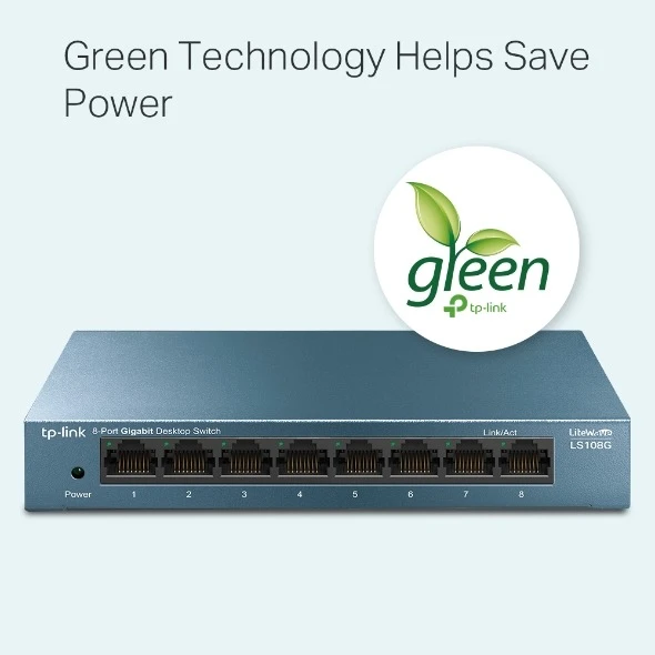 Miniatuur van TP-LINK desktop switch 8-poorts 10/100/1000Mbps (LS108G)