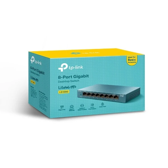 Miniatuur van TP-LINK desktop switch 8-poorts 10/100/1000Mbps (LS108G)