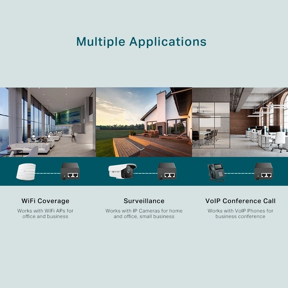 Miniatuur van TP-LINK PoE+ injector IEEE 802.3af/at 30W 2× Gigabit (TL-POE160S)