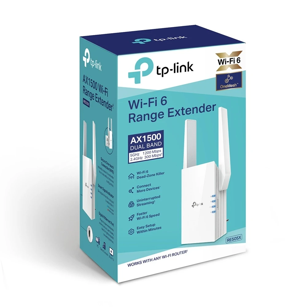 Miniatuur van TP-LINK wifi versterker AX1500 WiFi 6 mesh dual-band 2.4GHz/5GHz (RE505X)
