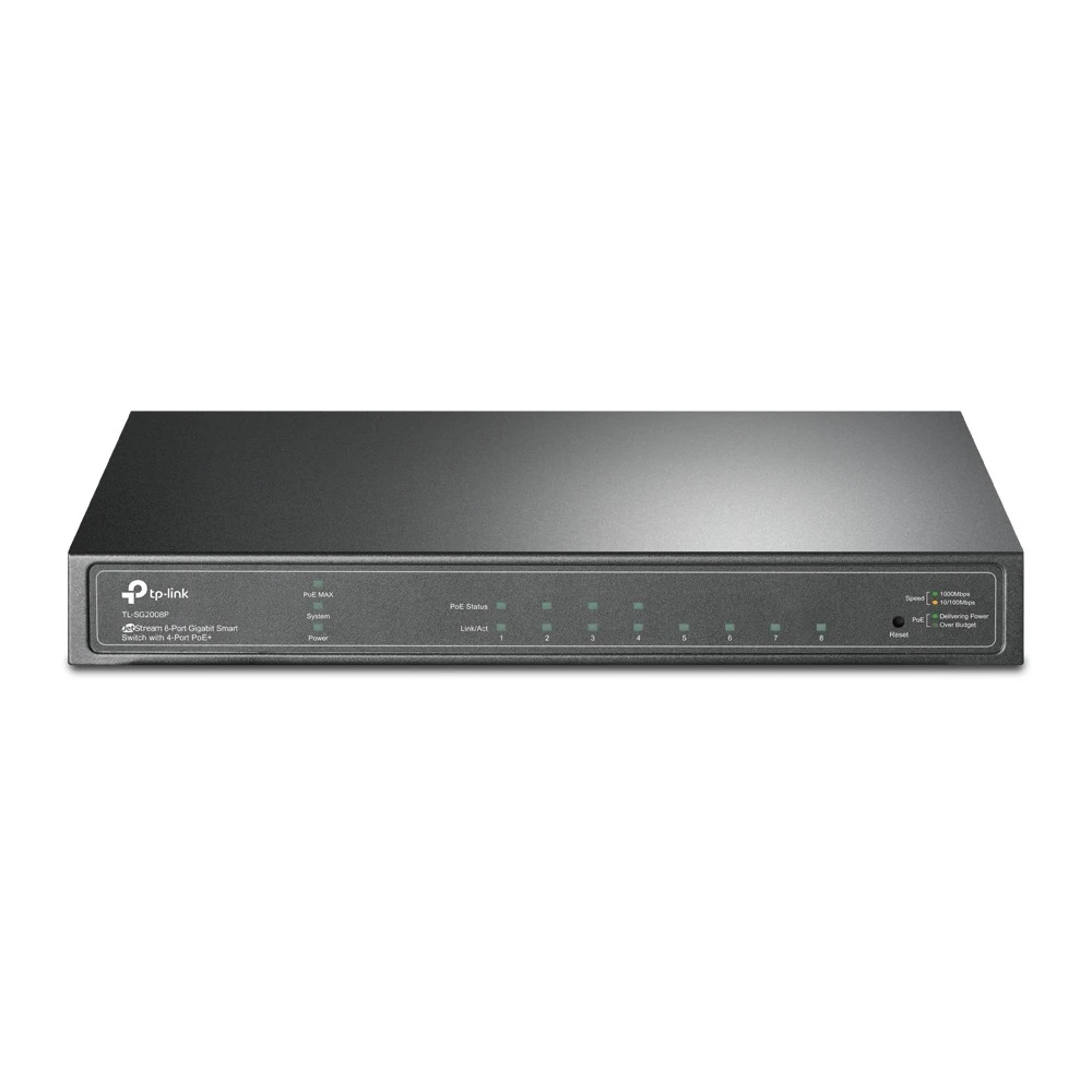 Miniatuur van TP-LINK JetStream smart switch 8-poorts Gigabit 4× PoE+ 62W L2+ (TL-SG2008P)