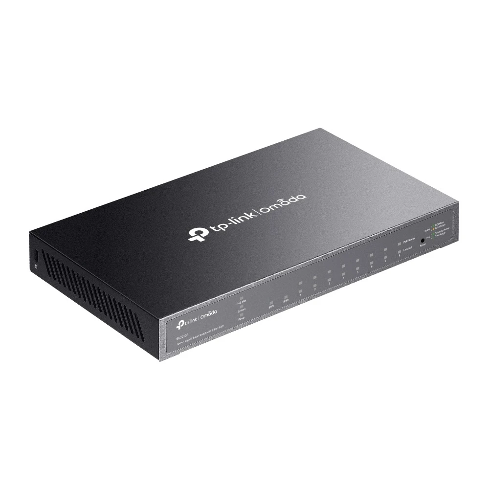 Miniatuur van TP-LINK Omada smart switch 10-poorts Gigabit 8× PoE+ 61W 2× SFP L2+ (SG2210P)