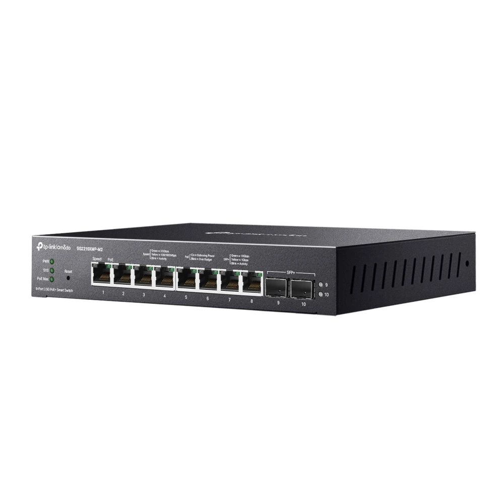 Miniatuur van TP-LINK Omada smart switch 10-poorts 8× 2.5G 2× 10G SFP+ 160W PoE+ L2+ (SG2210XMP-M2)