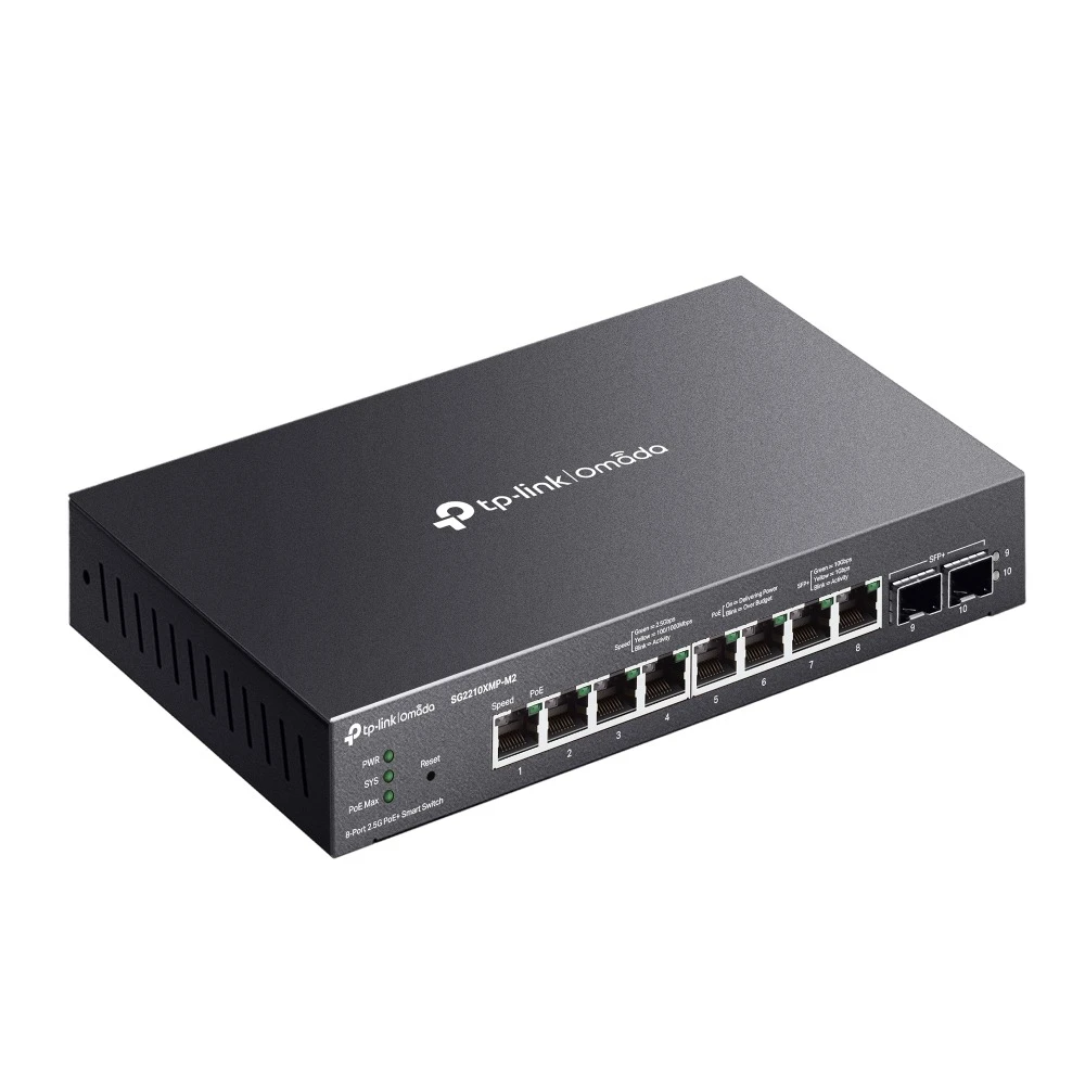 Miniatuur van TP-LINK Omada smart switch 10-poorts 8× 2.5G 2× 10G SFP+ 160W PoE+ L2+ (SG2210XMP-M2)