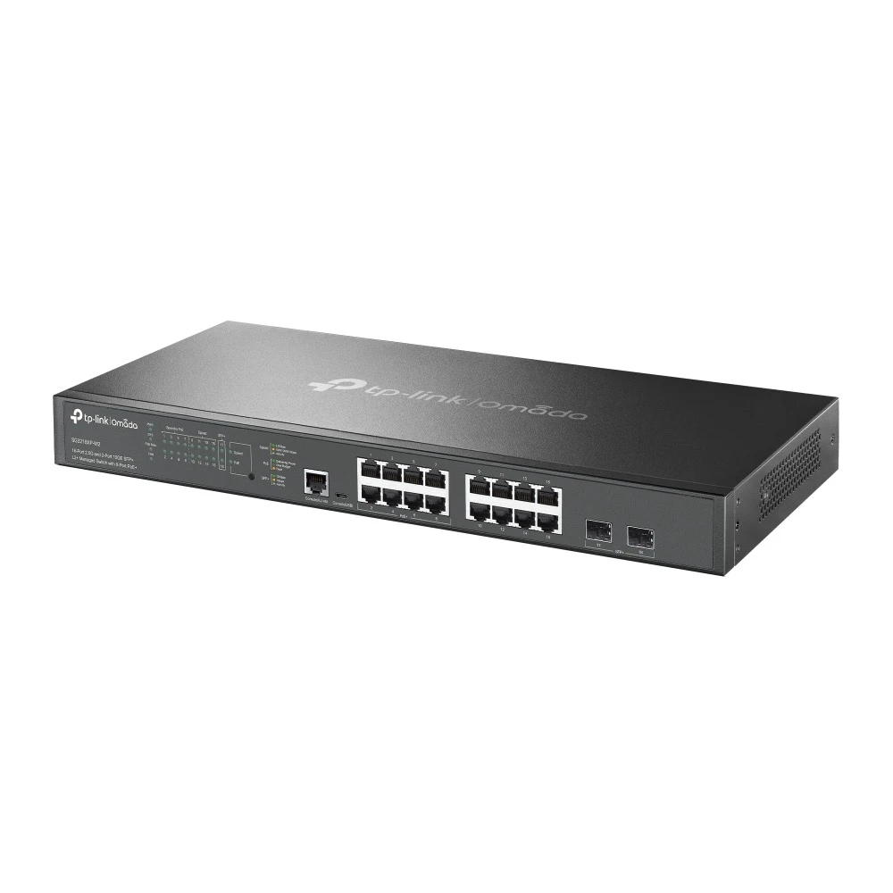 Miniatuur van TP-LINK Omada smart switch 18-poorts 16× 2.5G 2× 10G SFP+ 240W PoE+ L2+ (SG3218XP-M2)