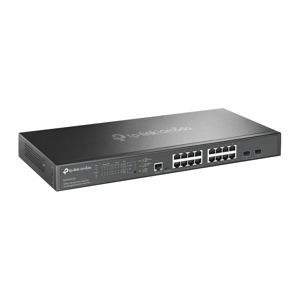 Miniatuur van TP-LINK Omada smart switch 18-poorts 16× 2.5G 2× 10G SFP+ 240W PoE+ L2+ (SG3218XP-M2)
