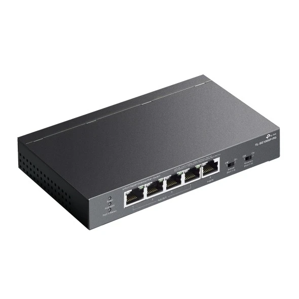Miniatuur van TP-LINK desktop switch 5-poorts Gigabit 1× PoE++ in 4× PoE+ uit 66W (TL-SG1005P-PD)
