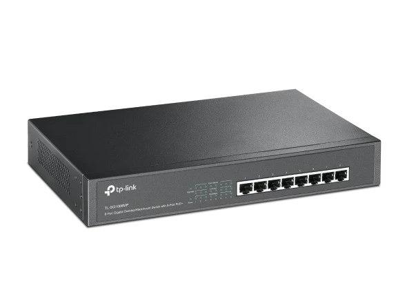 Miniatuur van TP-LINK desktop switch 8-poorts Gigabit 8× PoE+ 126W (TL-SG1008MP)