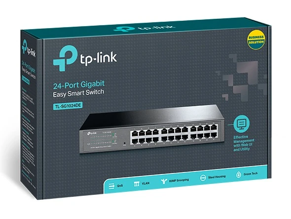Miniatuur van TP-LINK desktop/rack easy smart switch 24-poorts Gigabit (TL-SG1024DE)