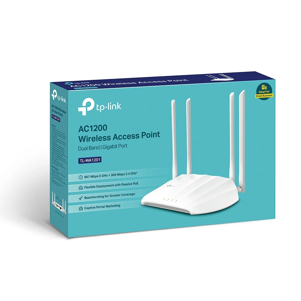 Miniatuur van TP-LINK access point AC1200 WiFi 5 dual-band 2.4GHz/5GHz Gigabit PoE (TL-WA1201)