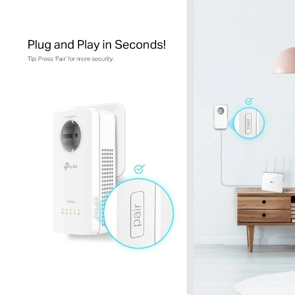 Miniatuur van TP-LINK powerline kit AV1300 Gigabit + AC1200 WiFi dual-band 2.4GHz/5GHz (TL-WPA8631P KIT)