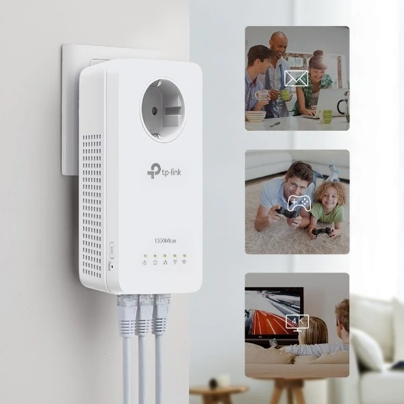 Miniatuur van TP-LINK powerline kit AV1300 Gigabit + AC1200 WiFi dual-band 2.4GHz/5GHz (TL-WPA8631P KIT)