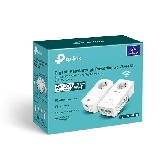 Miniatuur van TP-LINK powerline kit AV1300 Gigabit + AC1200 WiFi dual-band 2.4GHz/5GHz (TL-WPA8631P KIT)