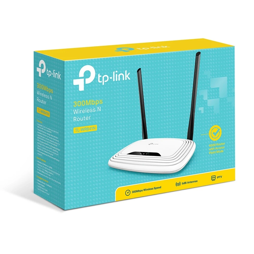 Miniatuur van TP-LINK router N300 WiFi 4 2.4GHz (TL-WR841N)