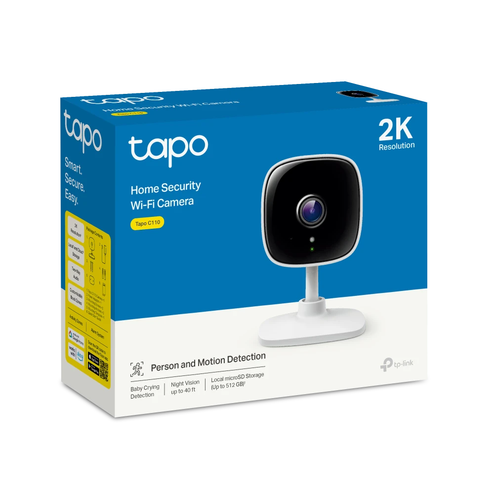 Miniatuur van TP-LINK wifi camera 3MP met nachtzicht en bewegingsdetectie (Tapo C110)