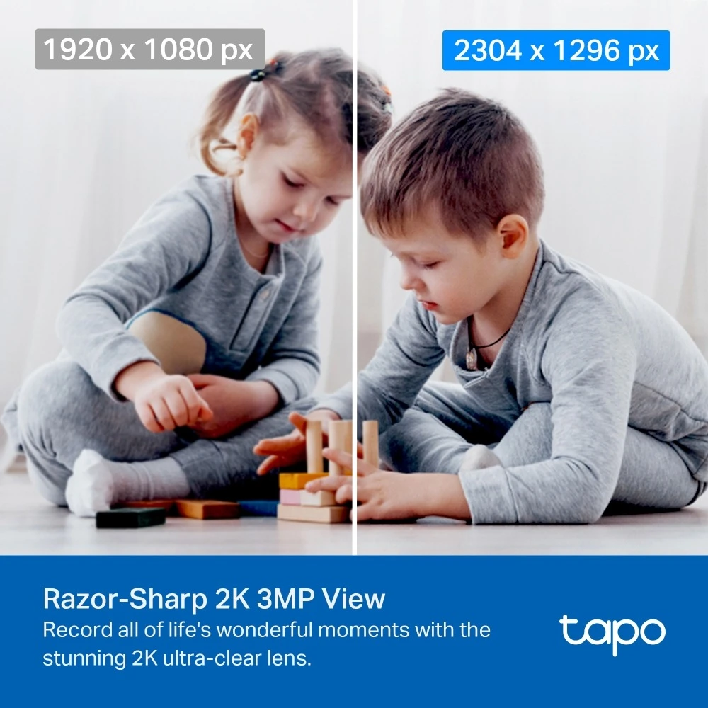 Miniatuur van TP-LINK wifi camera 3MP pan/tilt met nachtzicht en bewegingsdetectie (Tapo C210)