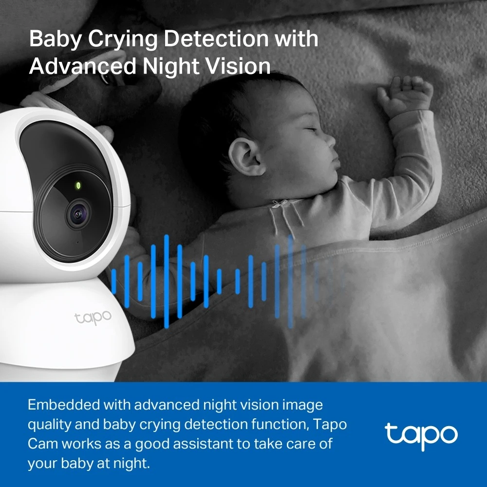 Miniatuur van TP-LINK wifi camera 3MP pan/tilt met nachtzicht en bewegingsdetectie (Tapo C210)