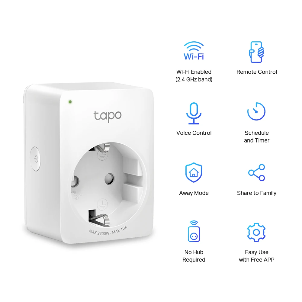 Miniatuur van TP-LINK wifi smart plug mini 10A 2-pack (Tapo P100)