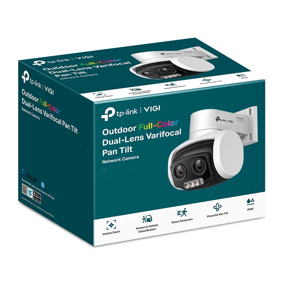 Miniatuur van TP-LINK netwerkcamera 4MP PoE full-color dual-lens varifocaal pan/tilt IP66 (VIGI C540V)