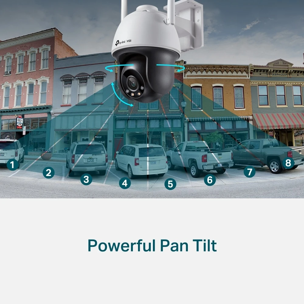 Miniatuur van TP-LINK netwerkcamera 4MP WiFi full-color pan/tilt IP66 4mm (VIGI C540-W)