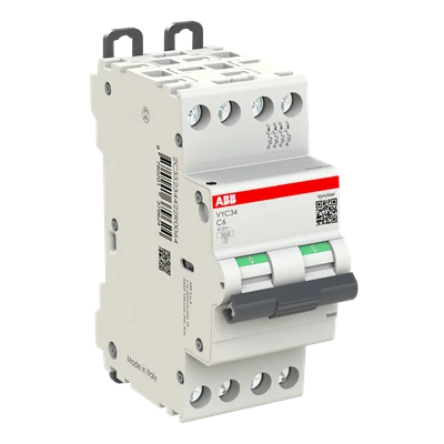 Miniatuur van ABB Vynckier Unibis automaat 3kA 4-polig C06 (VYC34C06)