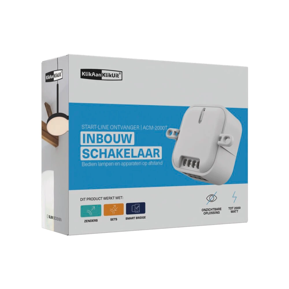 Miniatuur van KLIKAANKLIKUIT inbouwschakelaar 2000W KAKU ACM-2000T (70386)