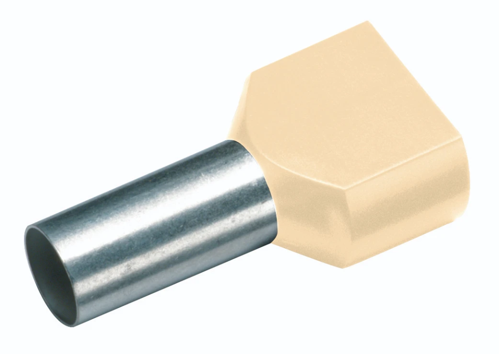 Miniatuur van Cimco twin adereindhuls geïsoleerd 2x16mm² hulslengte 14mm ivoor T/FR - 100 stuks (187729)