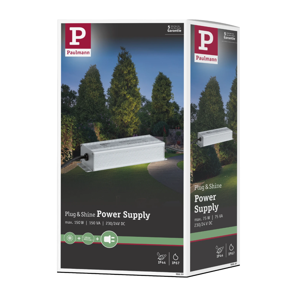 Miniatuur van Paulmann Plug & Shine Led voeding 230/24V DC 150VA IP67 - zilver (98850)