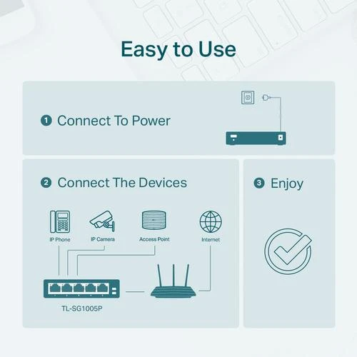 Miniatuur van TP-LINK unmanaged netwerk switch 5-poorts 10-1000 Mbps (TL-SG1005P)