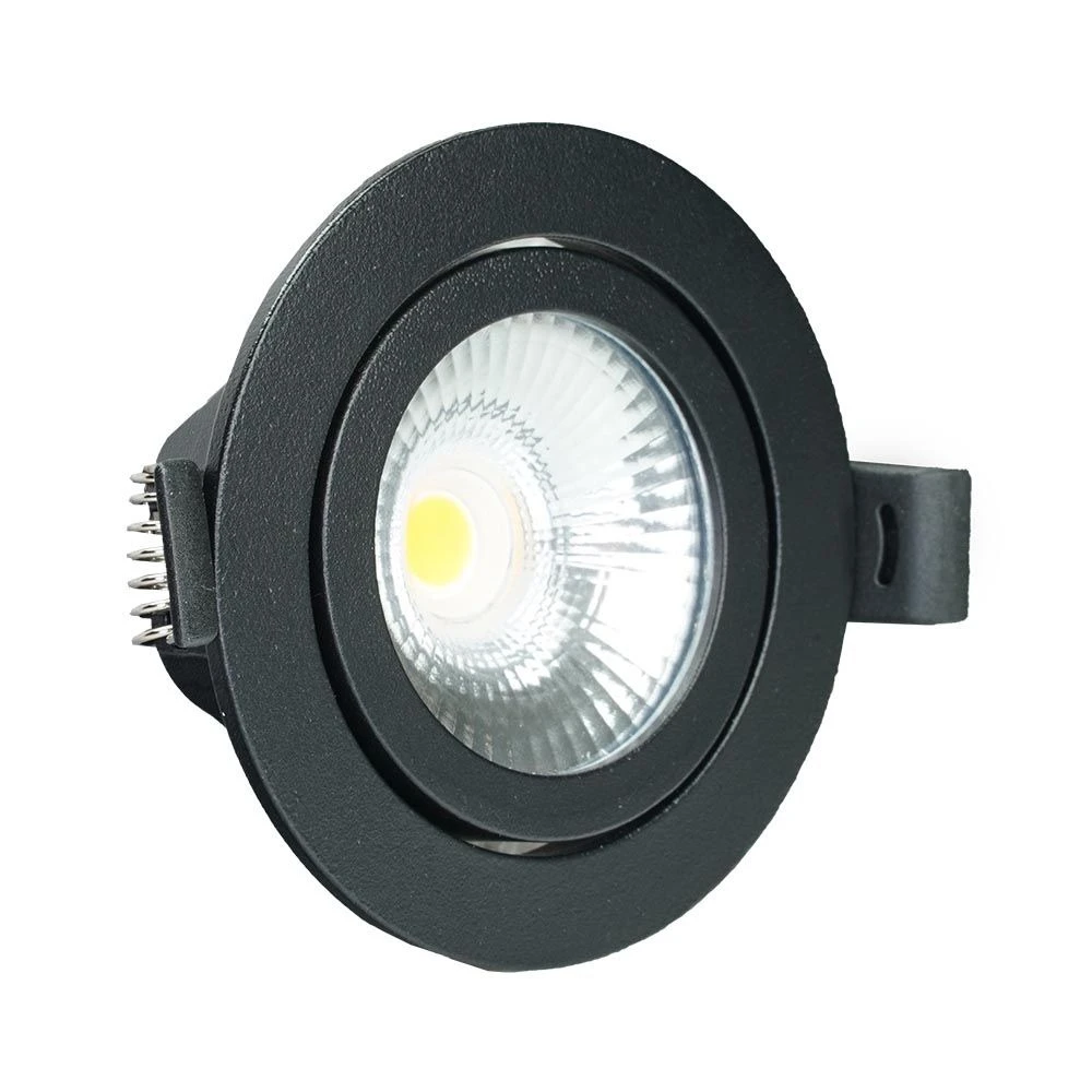 Miniatuur van EMhub waterdichte inbouwspot rond zwart 5W 450lm 2700K zaagmaat Ø75mm incl DimDriver