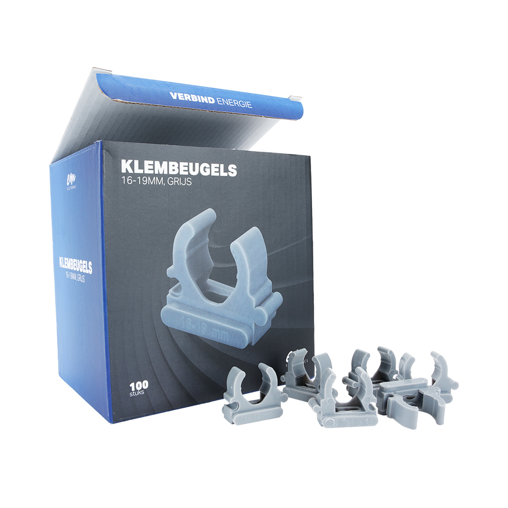 Miniatuur van EMhub buisklem 16 - 19mm grijs per 100 stuks (4085008)..
