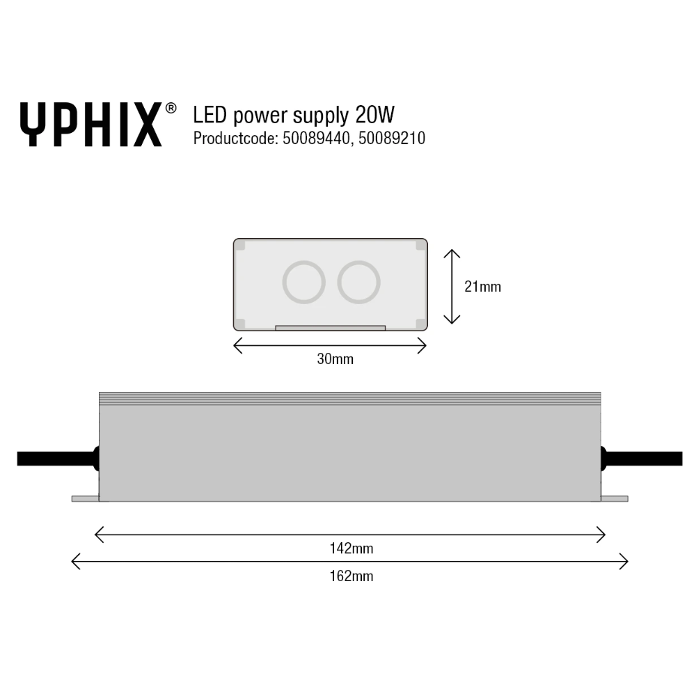 Miniatuur van Yphix LED transformator 24V 0.83A max. 20W (50089440)
