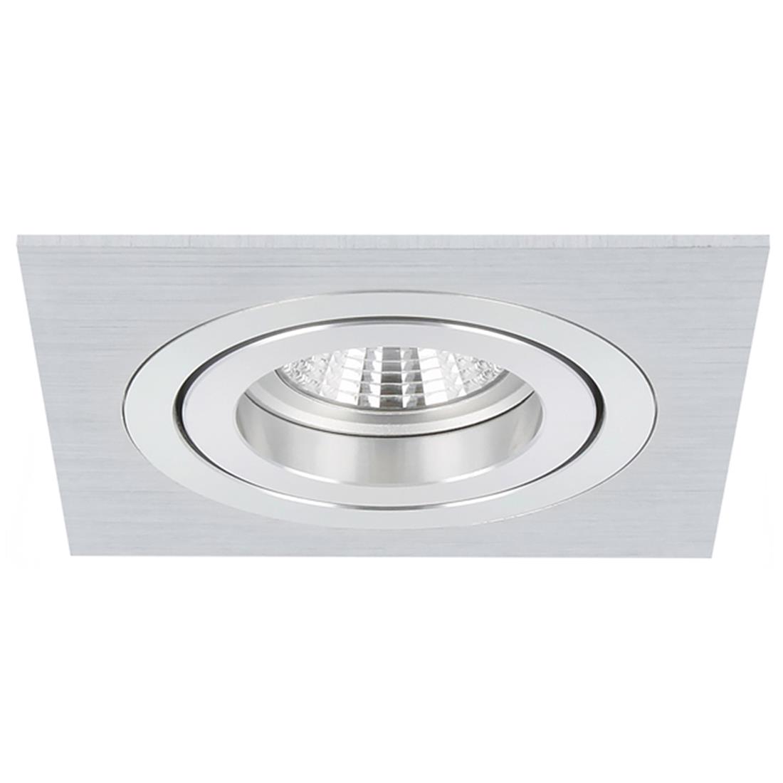 Miniatuur van Yphix inbouwspot vierkant kantelbaar aluminium GU10 zaagmaat Ø80mm - diameter 93mm met bladveren (50114370)