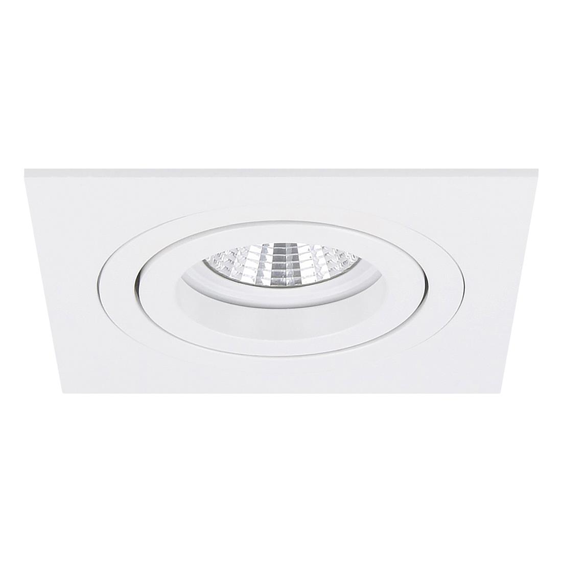 Miniatuur van Yphix inbouwspot vierkant kantelbaar wit GU10 zaagmaat Ø80mm - diameter 93mm met bladveren (50114371)