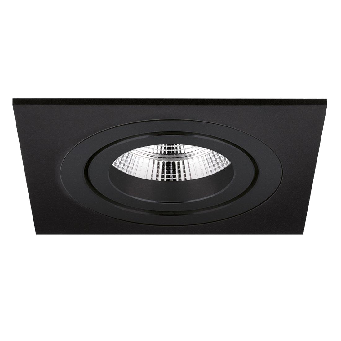 Miniatuur van Yphix inbouwspot vierkant kantelbaar zwart GU10 zaagmaat Ø80mm - diameter 93mm met bladveren (50114372)