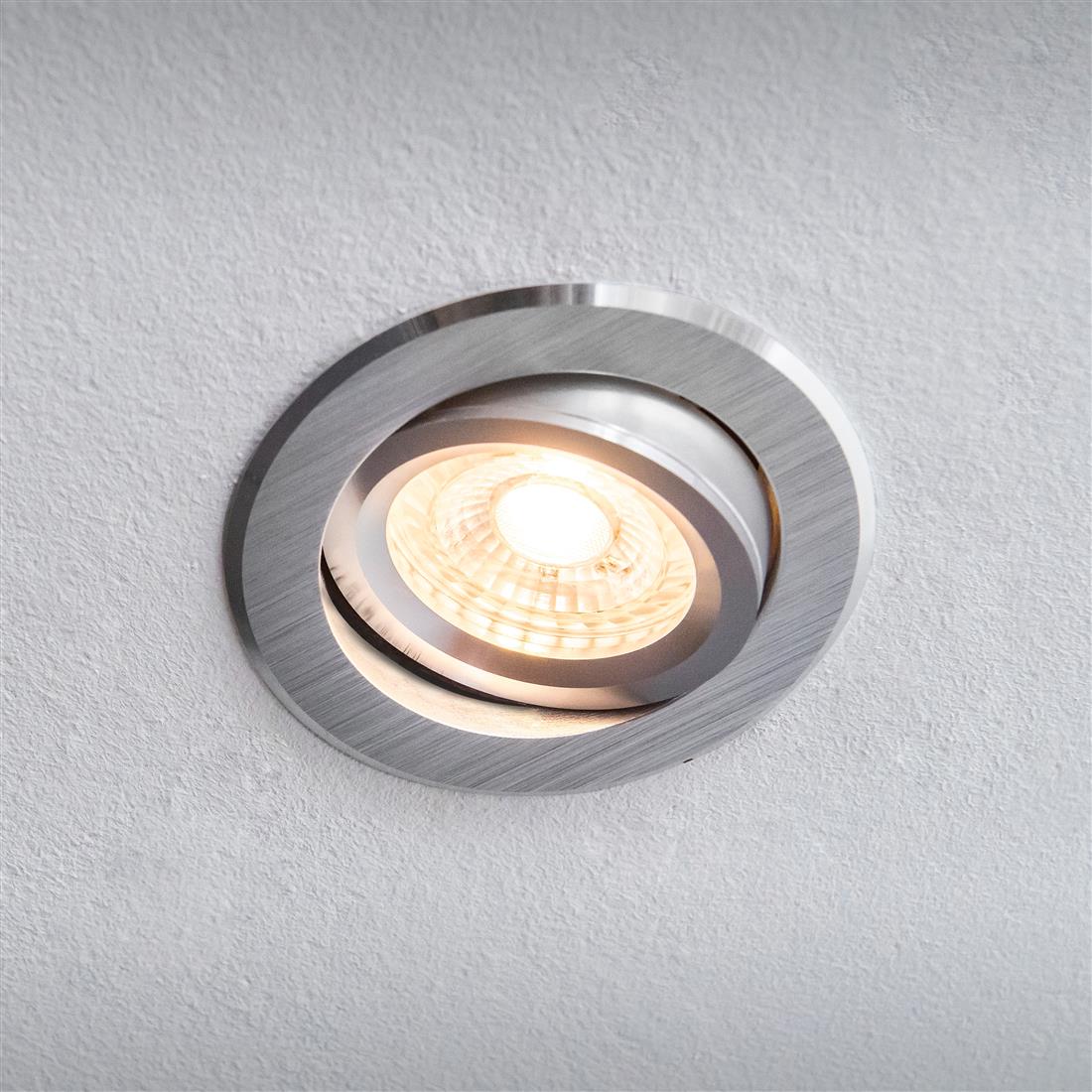 Miniatuur van Yphix inbouwspot rond kantelbaar aluminium GU10 zaagmaat Ø70mm - diameter 82mm (50114401)