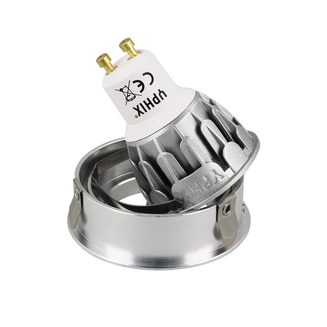 Miniatuur van Yphix inbouwspot rond kantelbaar aluminium GU10 zaagmaat Ø80mm - diameter 92mm (50114402)