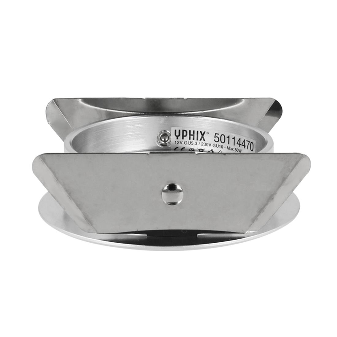 Miniatuur van Yphix inbouwspot rond kantelbaar aluminium GU10 zaagmaat Ø70mm - diameter 82mm met bladveren (50114470)