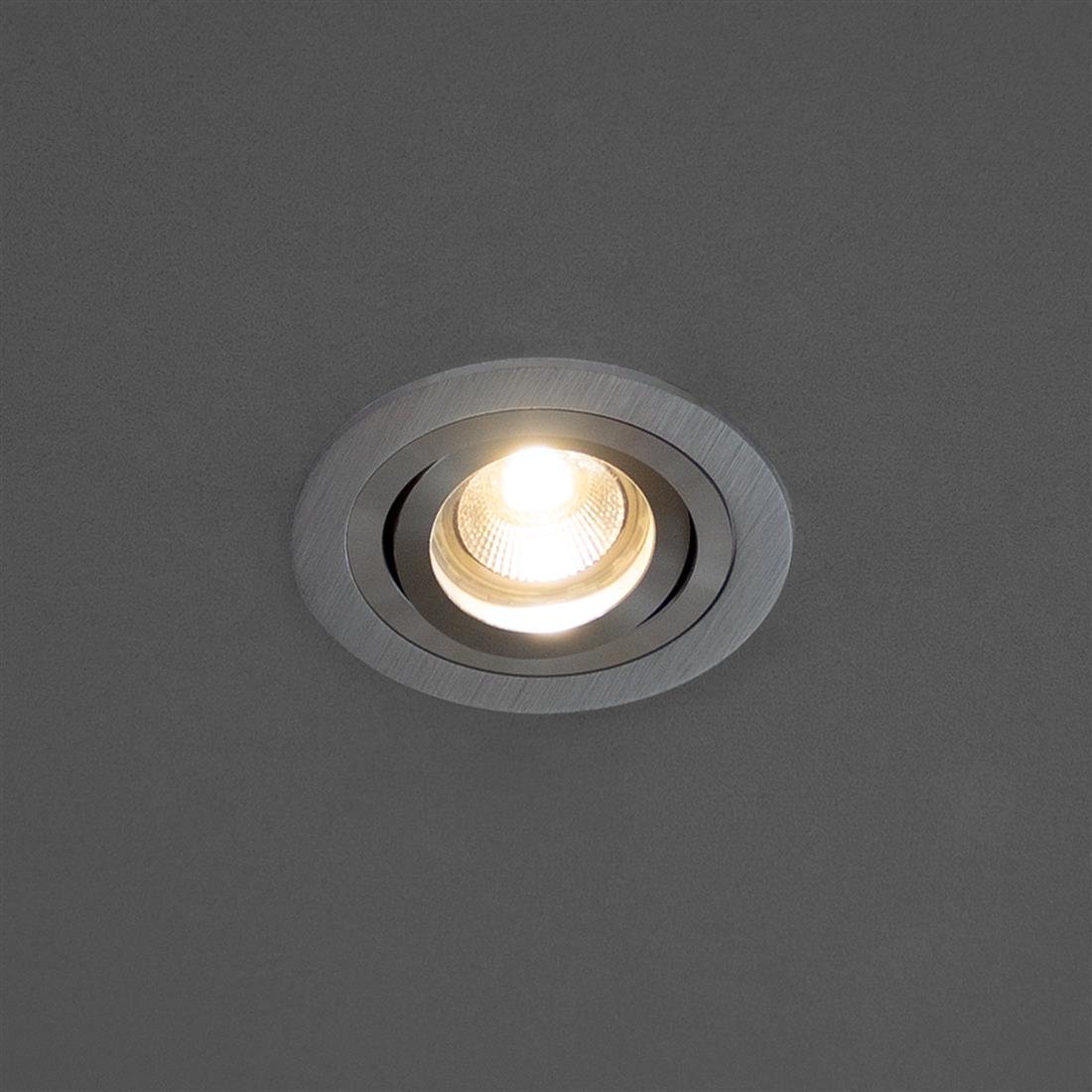 Miniatuur van Yphix inbouwspot rond kantelbaar aluminium GU10 zaagmaat Ø80mm - diameter 92mm met bladveren (50114473)