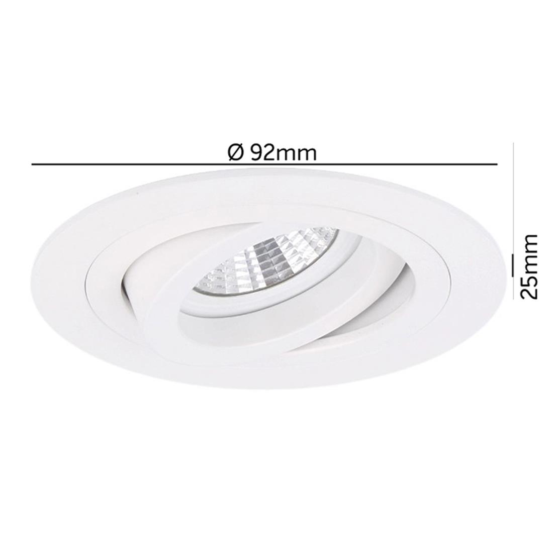 Miniatuur van Yphix inbouwspot rond kantelbaar wit GU10 zaagmaat Ø80mm - diameter 92mm met bladveren (50114474)