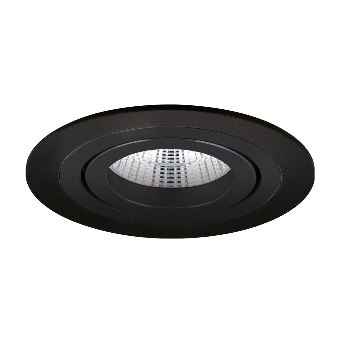 Miniatuur van Yphix inbouwspot rond kantelbaar zwart GU10 zaagmaat Ø80mm - diameter 92mm met bladveren (50114475)