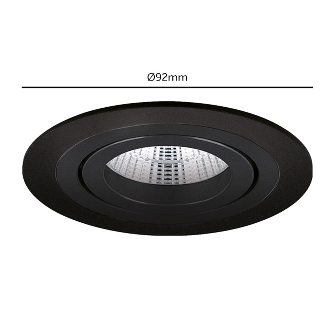 Miniatuur van Yphix inbouwspot rond kantelbaar zwart GU10 zaagmaat Ø80mm - diameter 92mm met bladveren (50114475)